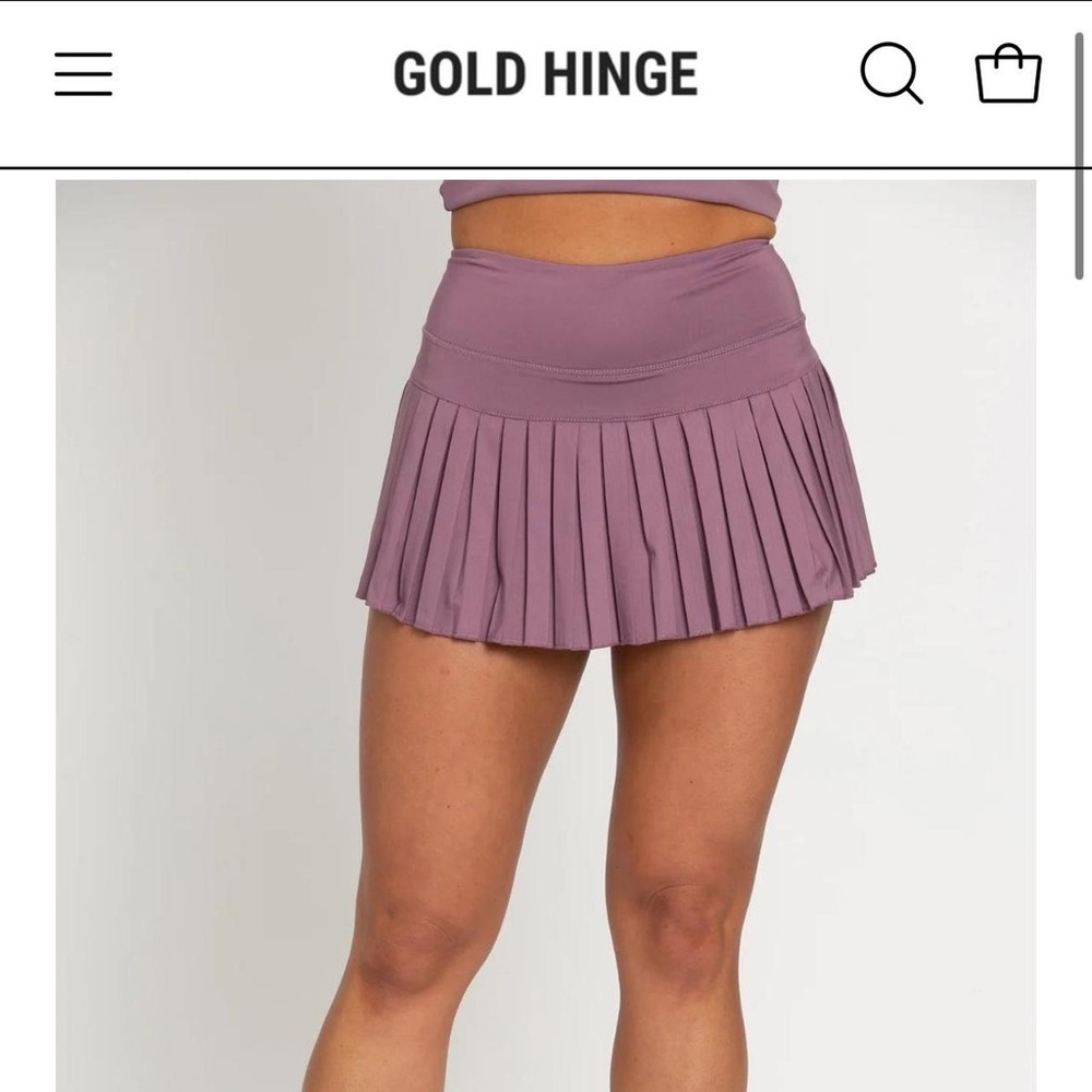Gold Hinge Women's Pleated Skirt - Purple